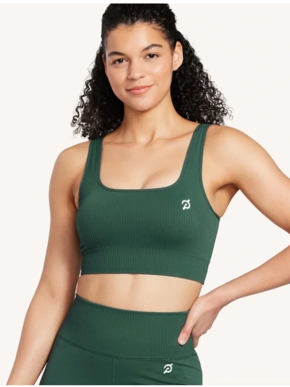 Peloton Seamless Low Impact Sports Bra Women’s M/L Green Activewear